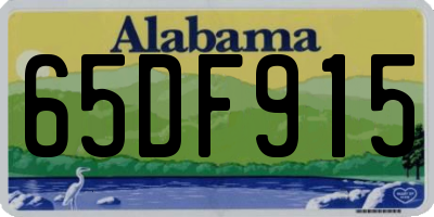 AL license plate 65DF915