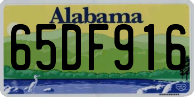AL license plate 65DF916