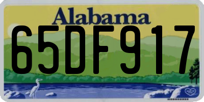 AL license plate 65DF917