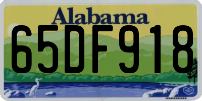 AL license plate 65DF918