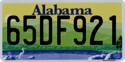 AL license plate 65DF921