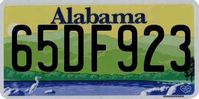 AL license plate 65DF923