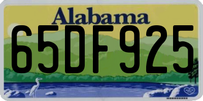 AL license plate 65DF925