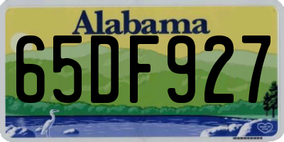 AL license plate 65DF927