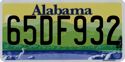 AL license plate 65DF932