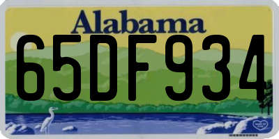 AL license plate 65DF934