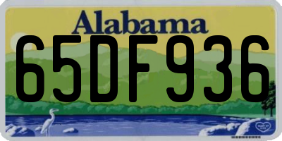 AL license plate 65DF936