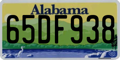 AL license plate 65DF938