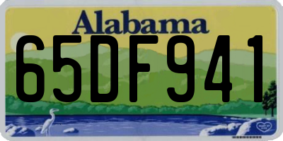 AL license plate 65DF941