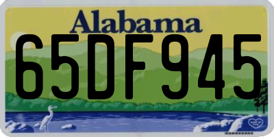 AL license plate 65DF945