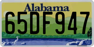 AL license plate 65DF947