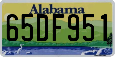 AL license plate 65DF951