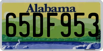 AL license plate 65DF953