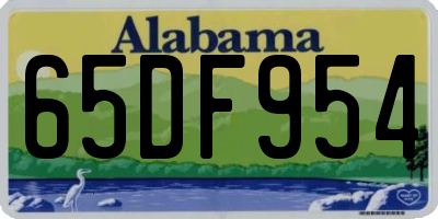 AL license plate 65DF954