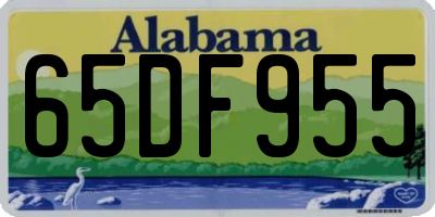 AL license plate 65DF955