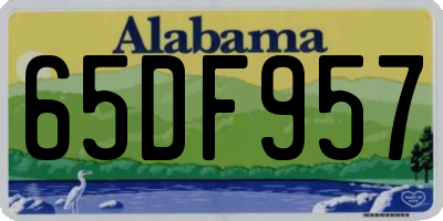 AL license plate 65DF957