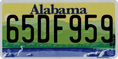 AL license plate 65DF959
