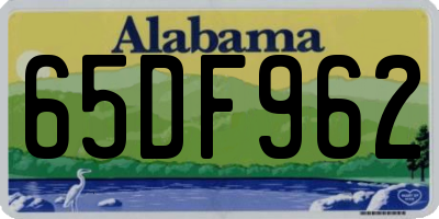 AL license plate 65DF962
