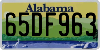 AL license plate 65DF963