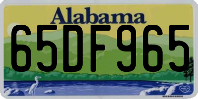 AL license plate 65DF965