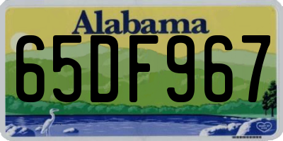 AL license plate 65DF967