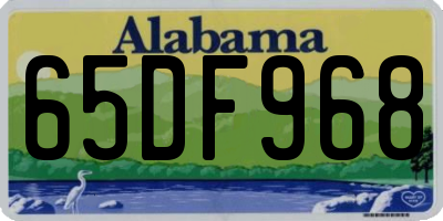 AL license plate 65DF968