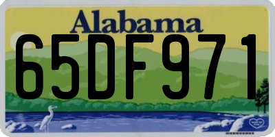 AL license plate 65DF971