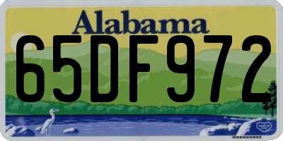 AL license plate 65DF972