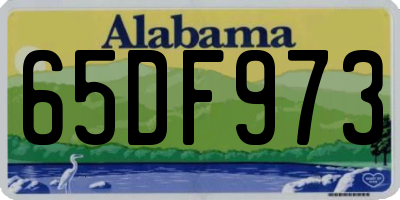 AL license plate 65DF973