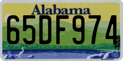 AL license plate 65DF974