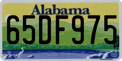 AL license plate 65DF975