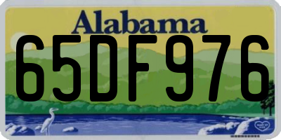 AL license plate 65DF976