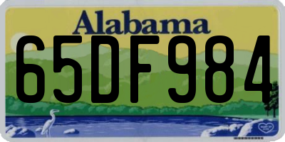 AL license plate 65DF984