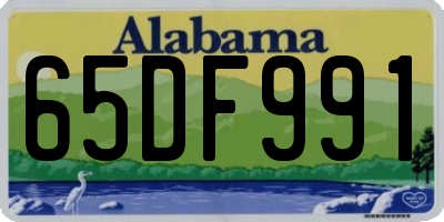AL license plate 65DF991