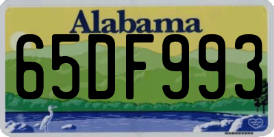 AL license plate 65DF993