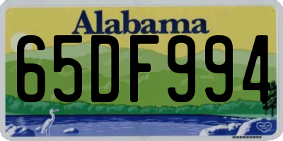 AL license plate 65DF994