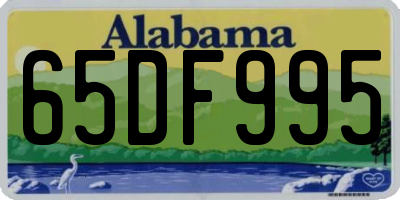 AL license plate 65DF995