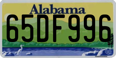 AL license plate 65DF996