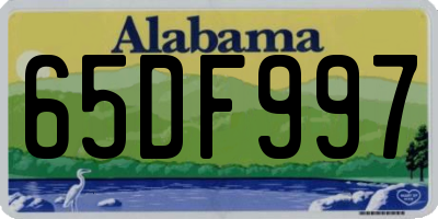 AL license plate 65DF997
