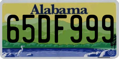 AL license plate 65DF999