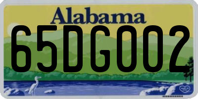 AL license plate 65DG002