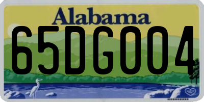 AL license plate 65DG004