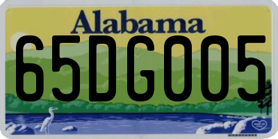 AL license plate 65DG005