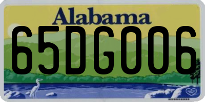 AL license plate 65DG006