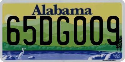 AL license plate 65DG009