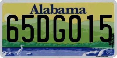 AL license plate 65DG015
