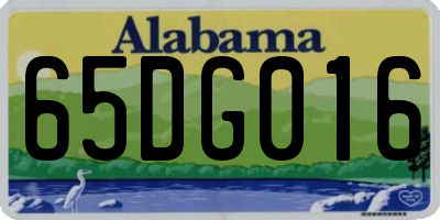 AL license plate 65DG016
