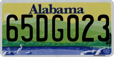 AL license plate 65DG023