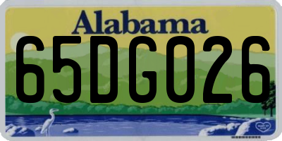 AL license plate 65DG026