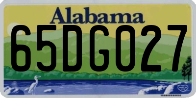 AL license plate 65DG027